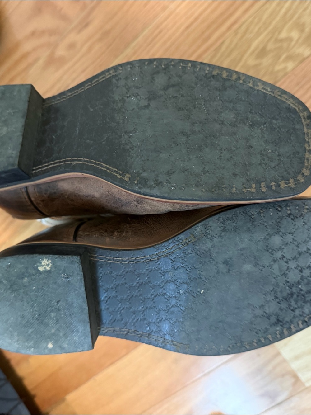 Youth Brown and White Western Pull-On Boots - Picture 4 of 4